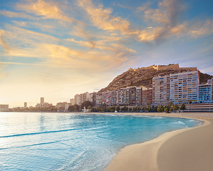 Bahía de Alicante y Playa del Postiguet